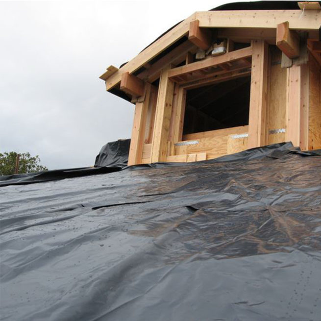 4 Mil Black Fire Retardant Plastic Sheeting - Image 2