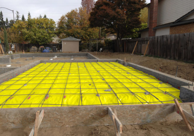 Yellow Vapor Barrier Application