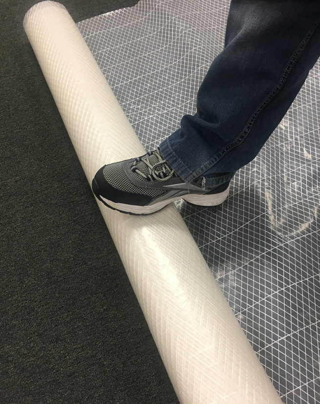 Dura Skrim Clear Floor Application