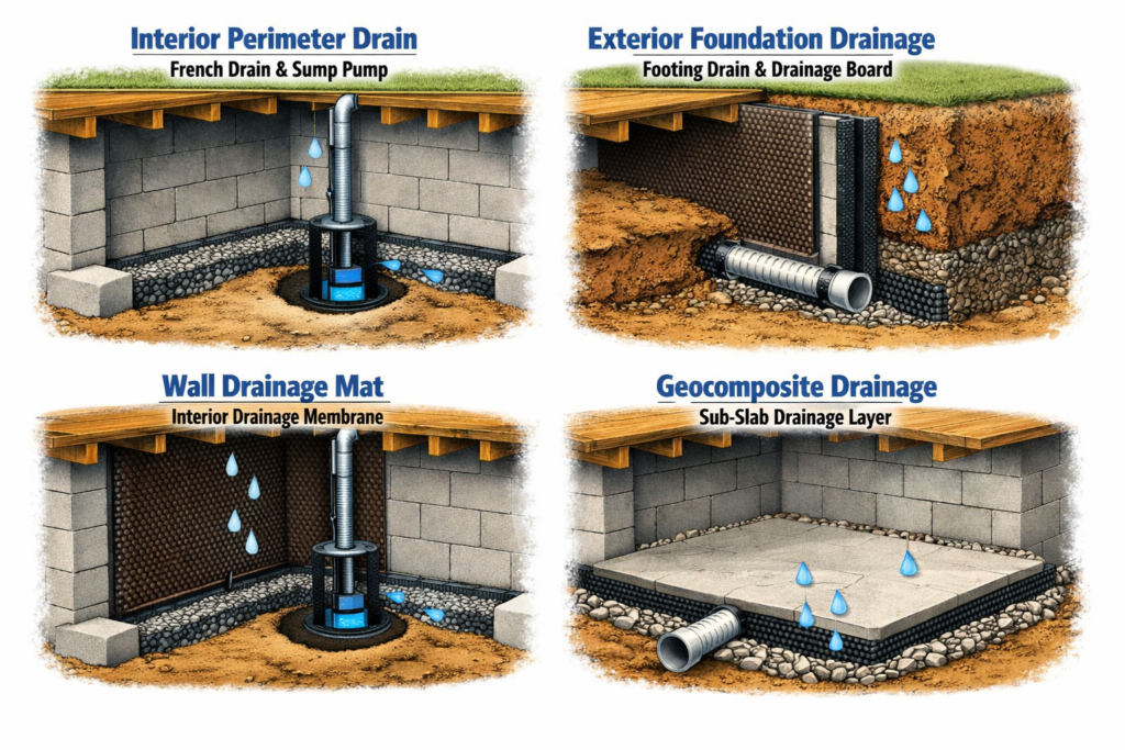 Crawl Space Drainage Mat Options