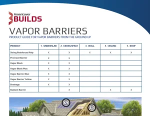 Vapor Barrier Line Card
