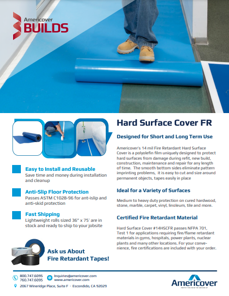 Dust Containment Products - Hard Surface Cover FR