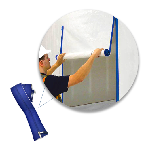 plastic door zipper