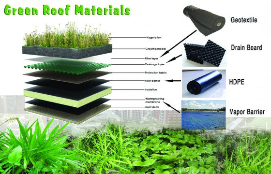 Green roof layers