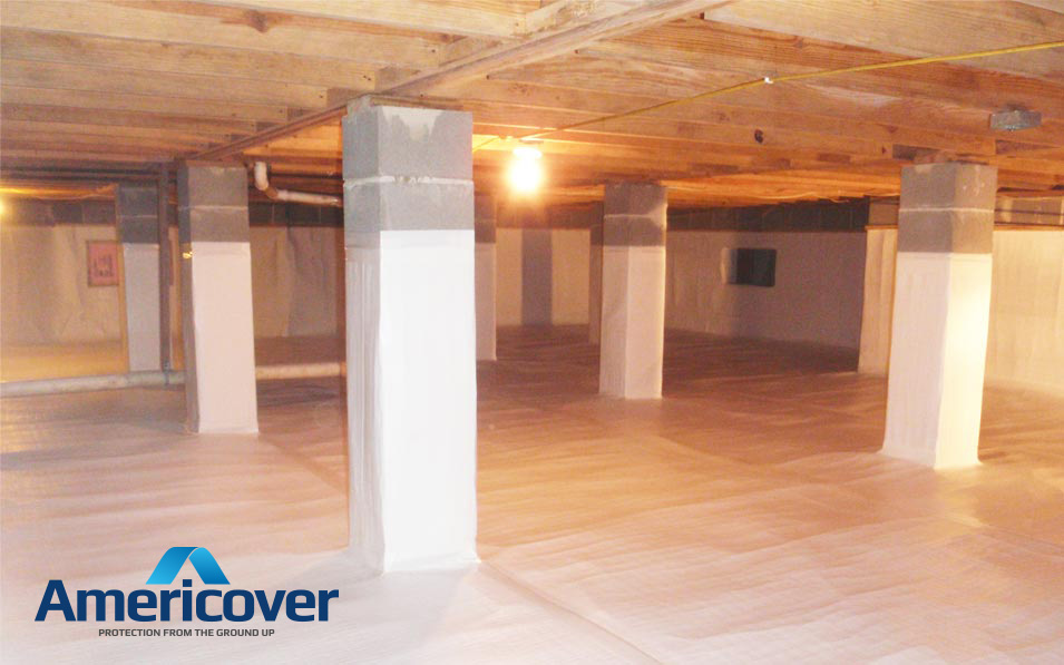Crawl space plastic sheeting