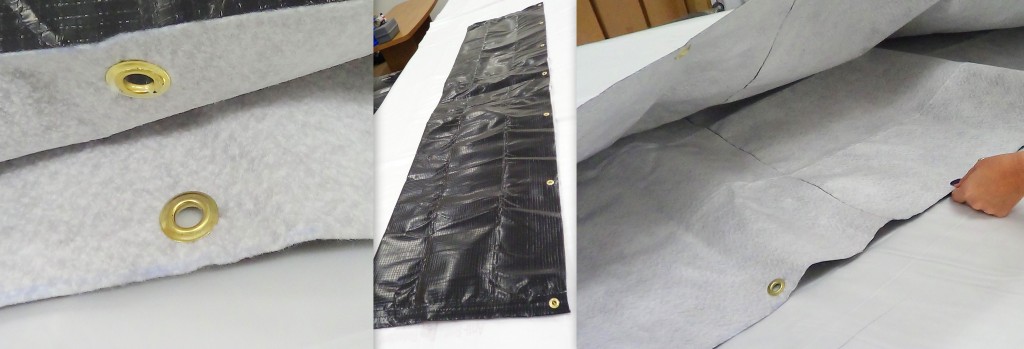 Fabricated grommet tarp
