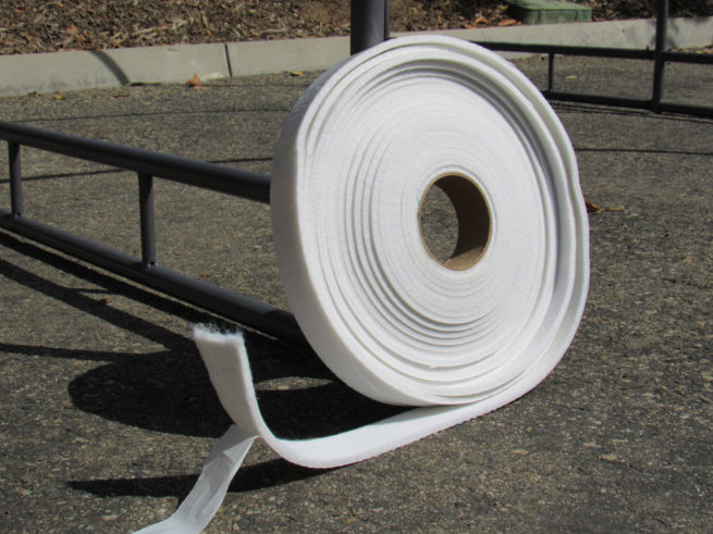 Felt tape for greenhouse frames