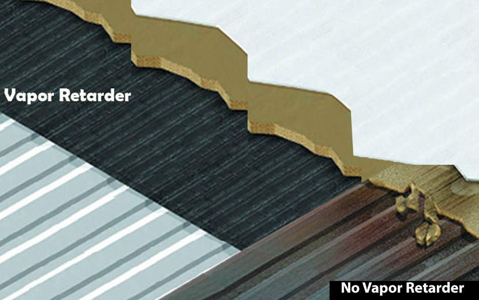With and without vapor retarder